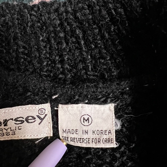 Vintage Nan Dorsey Knit Open Front Kimono Style Cardigan Sweater - Picture 6 of 10